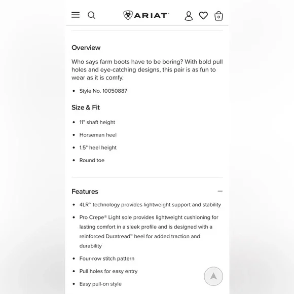 Ariat Women’s Elko Western Boots size 8.5 - Picture 4 of 16